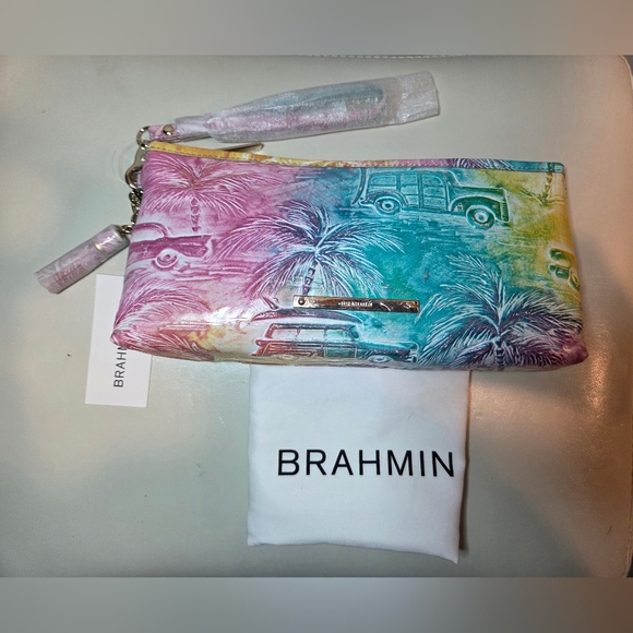 Brahmin Handbags - NWT Brahmin Copa Cabana Kayla Celebrate Wristlet Clutch Classic Cars Trucks
